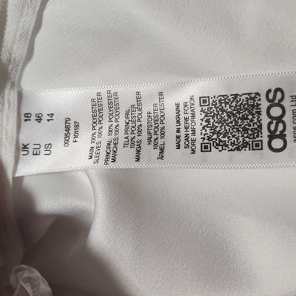 ASOS ELEGANT White Women's Top Size 14. - Picture 7 of 10